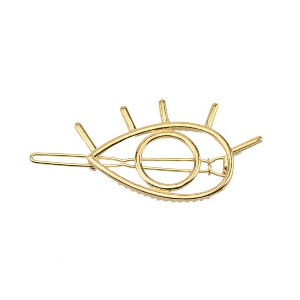 Gold Evil Eye Hair Clip